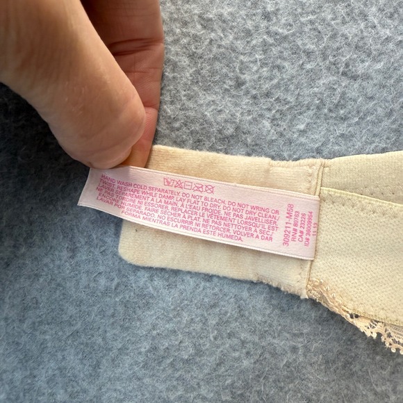 Victorias Secret Dream Angels Multi Way Strapless Bra Tan Beige Lace Size 36B - Picture 9 of 10